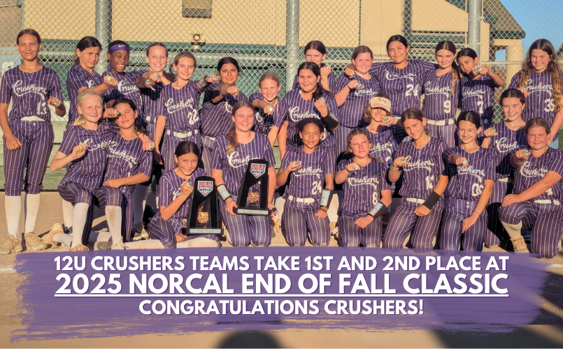 12U Crushers Fall NorCal - 1st and 2nd Place